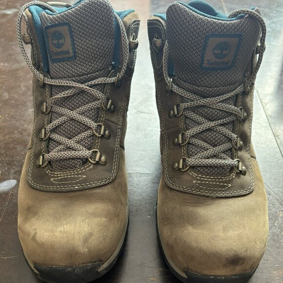 Timberland Women's Mt. Maddsen Mid WaterProof Hiking Boots – Grey/Olive - Picture 8 of 15